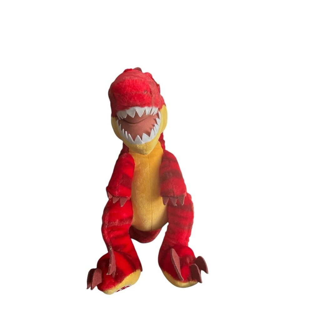 Build A Bear BAB Raptor Dinosaur Red Stuffed Plush Animal 19"